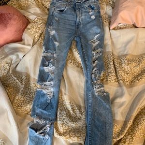 american eagle ripped jeggings